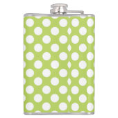 Flasques Pois verts, Motif à points Polka, points, pointill (Dos)