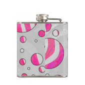 Flasques Pois Zèbre rose chaud et blanc (Dos)