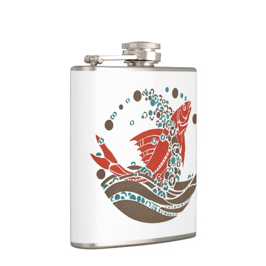 Flasques Poisson Art déco avec bulles (Droite)