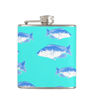 Flasques Poisson bleu turquoise