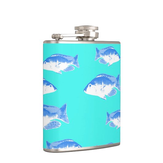 Flasques Poisson bleu turquoise (Droite)