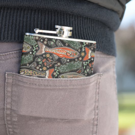 Flasques Poisson d'eau douce, Design élégant, Truite, Pêche (In Situ)