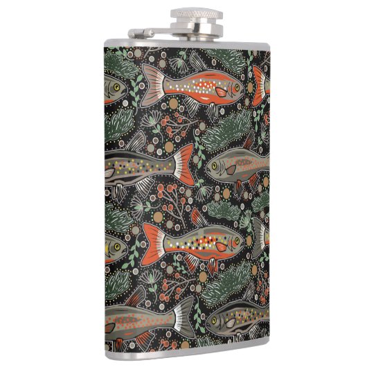 Flasques Poisson d'eau douce, Design élégant, Truite, Pêche (Droite)