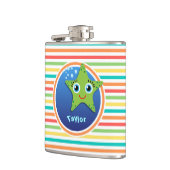 Flasques Poisson-étoile verte; Grandes arc-en-ciel lumineus (Gauche)