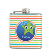 Flasques Poisson-étoile verte; Grandes arc-en-ciel lumineus (Devant)