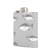 Flasques Poisson gris monochrome (Gauche)