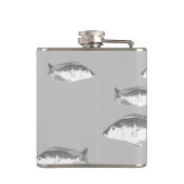 Flasques Poisson gris monochrome (Dos)