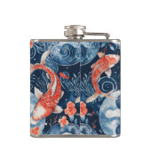 Flasques Poisson japonais dans l'aquarelle (Dos)