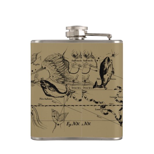 Flasques Poissons Constellation Hevelius vers 1690 (Dos)