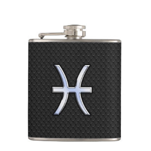 Flasques Poissons modernes signe Zodiac serpent noir style