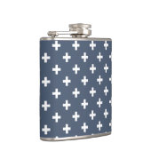 Flasques Polka blanche croise sur bleu-gris (Droite)
