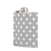 Flasques Polka blanche croise sur gris (Gauche)
