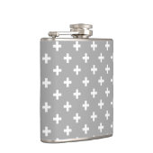 Flasques Polka blanche croise sur gris (Droite)