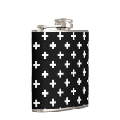 Flasques Polka blanche croise sur noir (Droite)