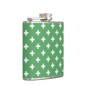Flasques Polka blanche croise sur vert (Droite)