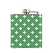 Flasques Polka blanche croise sur vert (Dos)