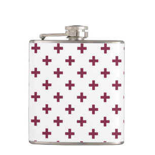 Flasques Polka de mûre croise sur blanc