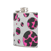 Flasques Polka Dot Cow Hot Rose et Black Print (Gauche)