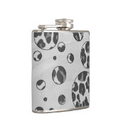 Flasques Polka Dot Leopard Design noir et blanc (Droite)