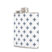 Flasques Polka gris-bleu croise sur blanc (Gauche)