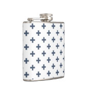 Flasques Polka gris-bleu croise sur blanc (Droite)