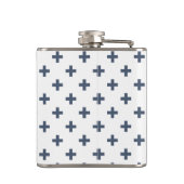 Flasques Polka gris-bleu croise sur blanc (Dos)