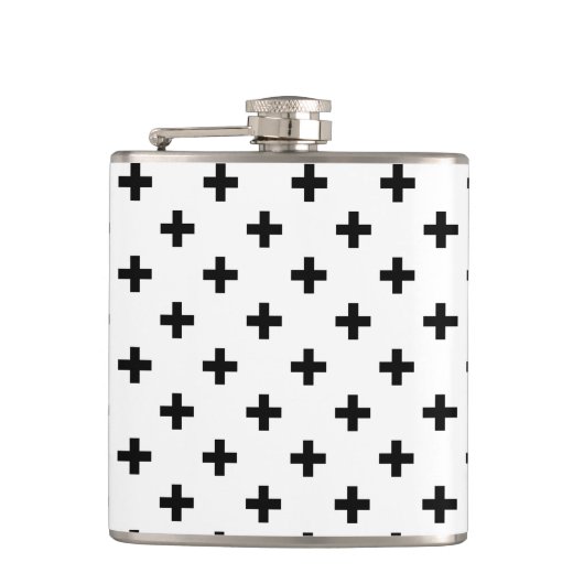 Flasques Polka noire croise sur blanc (Devant)