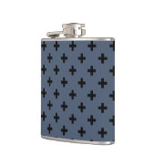 Flasques Polka noire croise sur bleu-gris (Gauche)