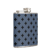 Flasques Polka noire croise sur bleu-gris (Droite)