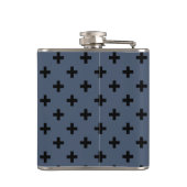 Flasques Polka noire croise sur bleu-gris (Dos)
