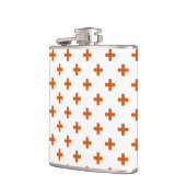 Flasques Polka orange croise sur blanc (Gauche)