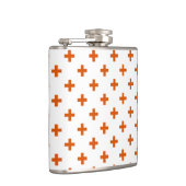 Flasques Polka orange croise sur blanc (Droite)
