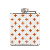 Flasques Polka orange croise sur blanc (Dos)