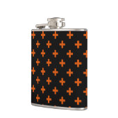 Flasques Polka orange croise sur noir (Gauche)