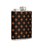 Flasques Polka orange croise sur noir (Droite)