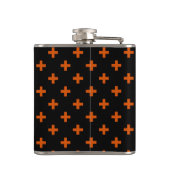 Flasques Polka orange croise sur noir (Dos)
