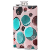 Flasques Polka point aquarelle, motif abstrait. (Gauche)