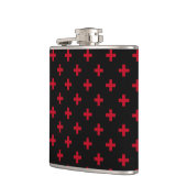 Flasques Polka rouge croise sur noir (Gauche)