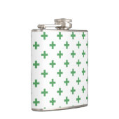 Flasques Polka verte croise sur blanc (Droite)