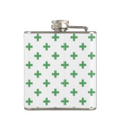 Flasques Polka verte croise sur blanc (Dos)