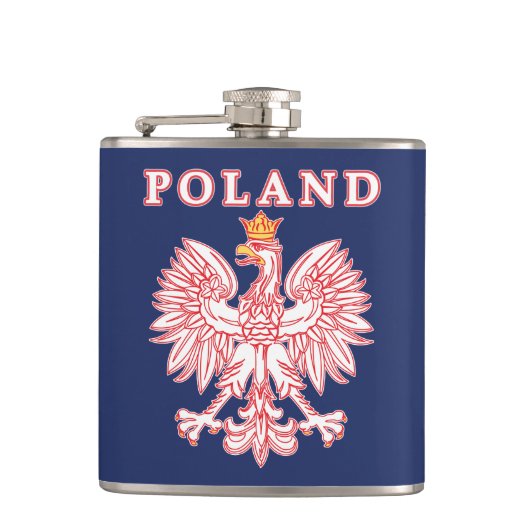 Flasques Pologne avec aigle rouge polonais (Devant)