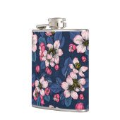 Flasques Pomme fleurit sur un bleu foncé (Gauche)