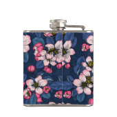 Flasques Pomme fleurit sur un bleu foncé (Dos)