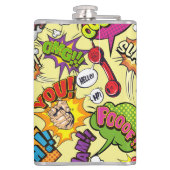 Flasques Pop Art Power Flask - Retro Comic Design (Dos)