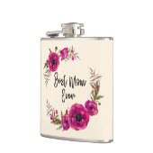 Flasques Poppies florales rose Fuchsia Wreath Meilleure mam (Gauche)