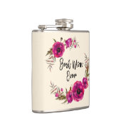 Flasques Poppies florales rose Fuchsia Wreath Meilleure mam (Droite)