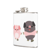 Flasques Porcs en caricature mignons sur une promenade Hip (Gauche)