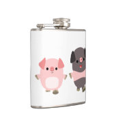 Flasques Porcs en caricature mignons sur une promenade Hip (Droite)