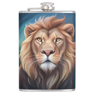 Flasques Portrait Art numérique Lion-56556