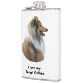 Flasques Portrait de Rough Collie (Gauche)